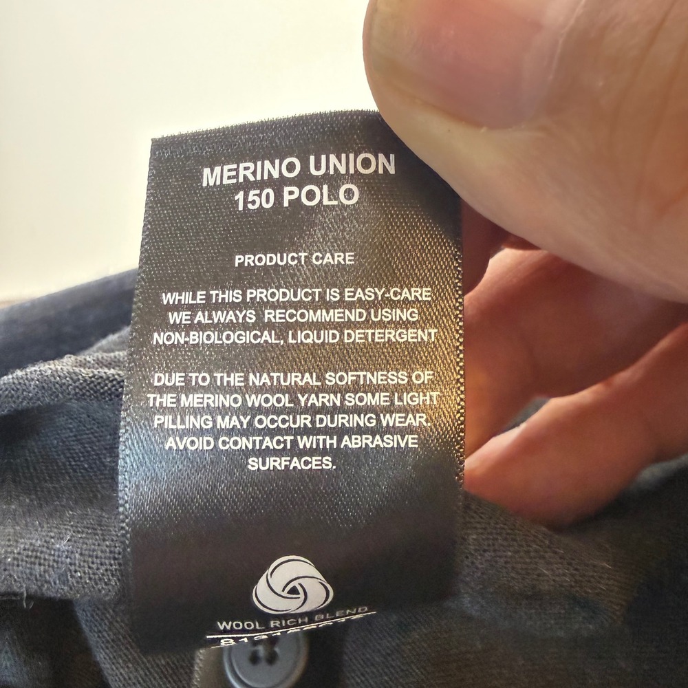 Rohan Merino Union 150 Polo Mens XXL Deep Navy Marl Short Sleeve 05242-H08-273 - Picture 9 of 15